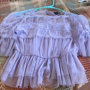 Lavender sheer blouse